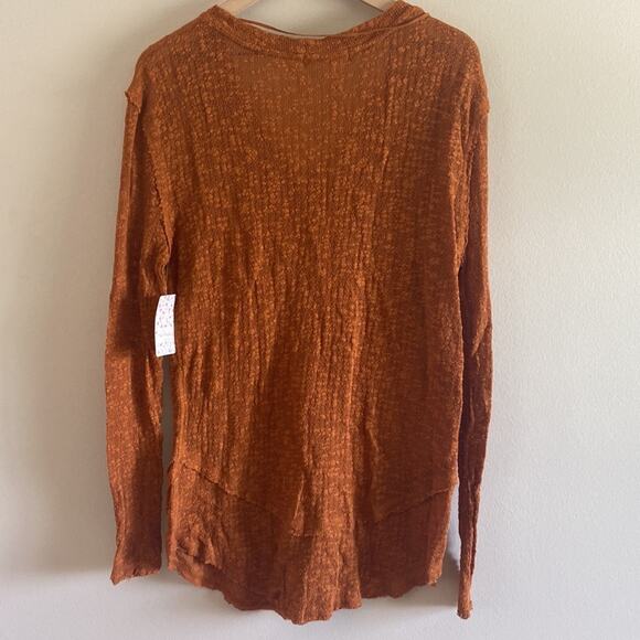 NWT Free People Ocean Air Hacci Top Knit V Neck Small - Picture 5 of 11